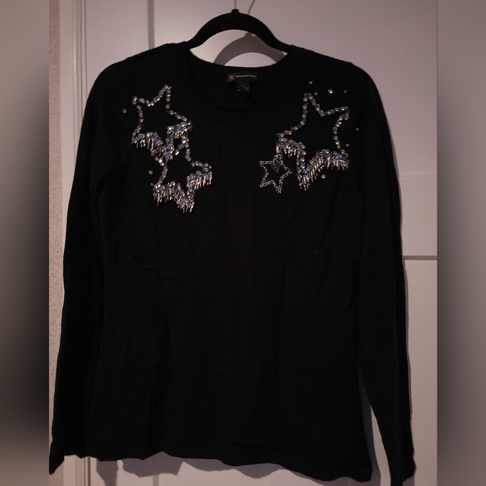 Cute INC black sweater ,size L